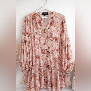 Aakaa Floral Dress with Long Sleeves